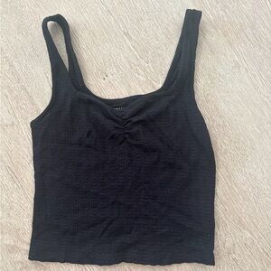 American Eagle Outfitters Black Fitted Tank Top